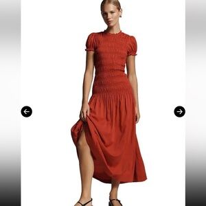 Like new Reformation Kiria Smocked Midi Dress